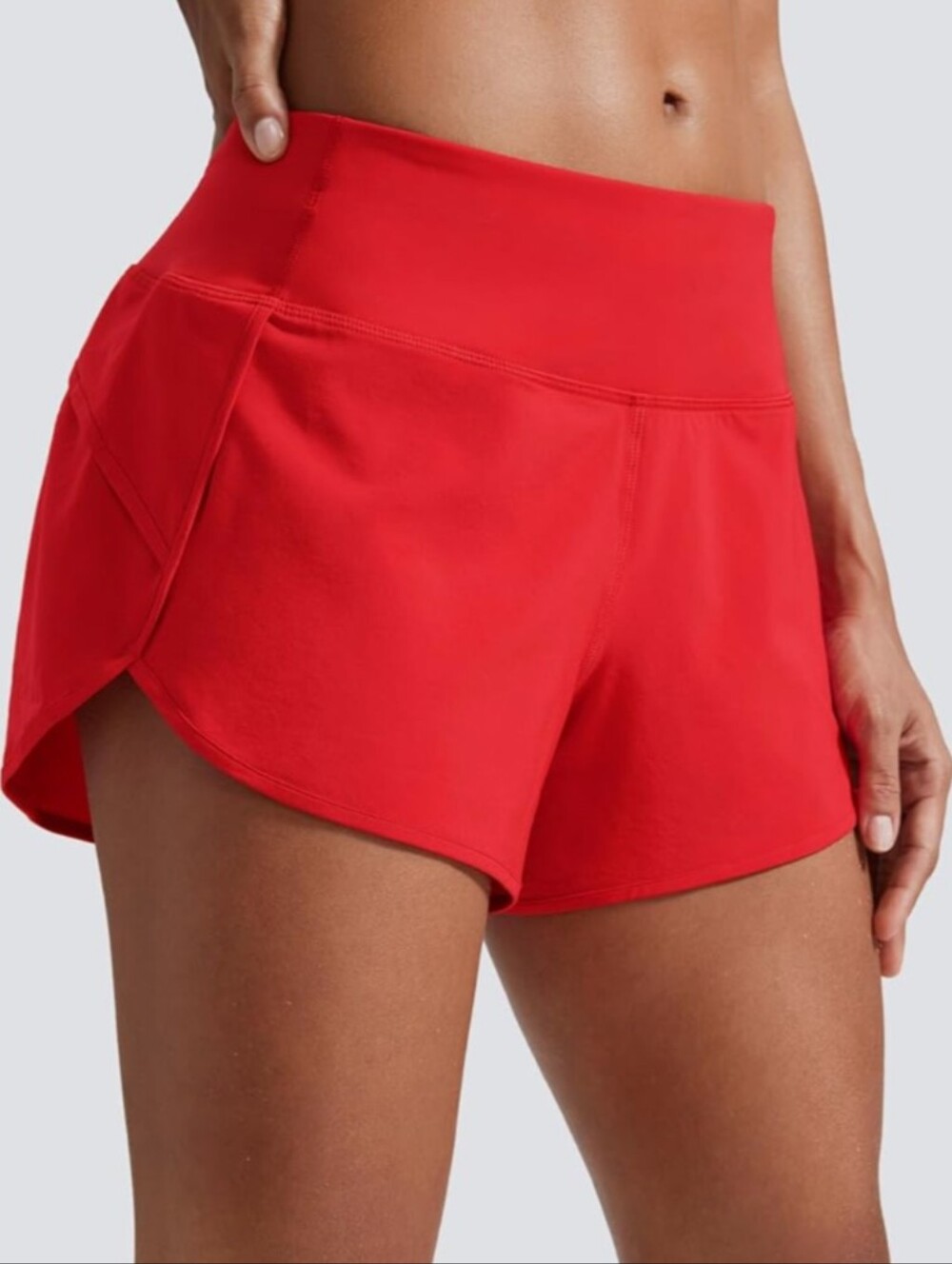NWOT CRZ YOGA Mid Waisted Running Shorts for Women 4" Soft Sz.XL